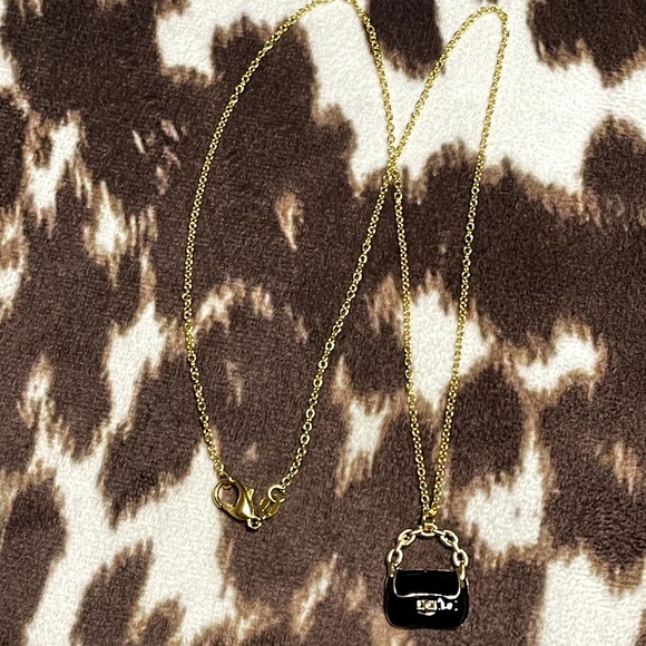 18k Gold Plated Sterling Silver Necklace 18" Chain with Purse Handbag Charm - Picture 4 of 4